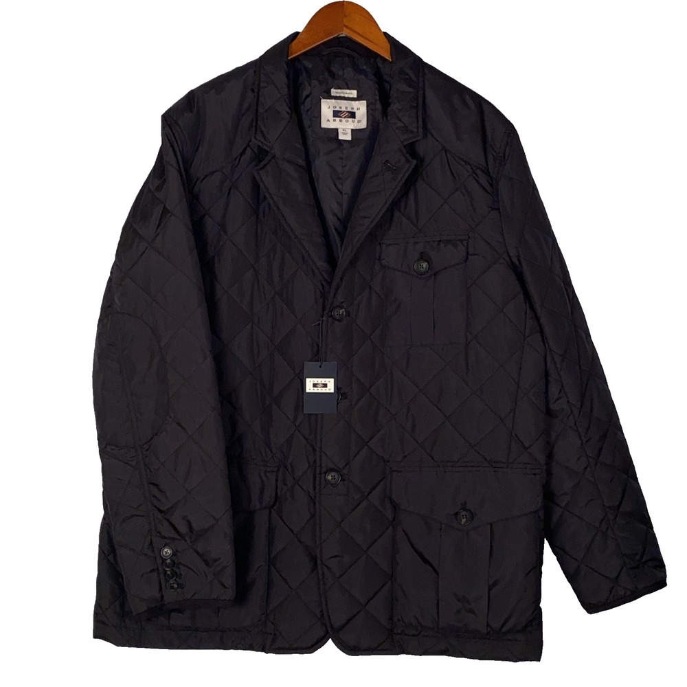 Joseph Abboud Quilted Hunting Jacket Men's XL Modern Fit Dark Blue